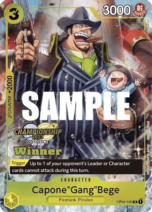 Capone"Gang"Bege (CS 2023 Top Players Pack) [Winner] - One Piece Promotion Cards - R - OP04-100