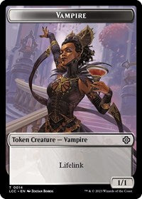Vampire (0014) // Vampire Demon Double-Sided Token - Commander: The Lost Caverns of Ixalan - T - 14 // 15