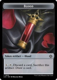 Blood // Vampire (0004) Double-Sided Token - Commander: The Lost Caverns of Ixalan - T - 15 // 4