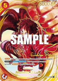 Monkey.D.Luffy (012) (Alternate Art) (Gold-Stamped Signature) - Awakening of the New Era - SR - ST01-012