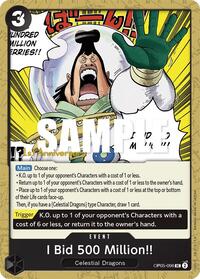 I Bid 500 Million!! - Awakening of the New Era: 1st Anniversary Tournament Cards - UC - OP05-096