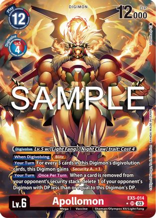 Apollomon (Alternate Art) - Animal Colosseum - Super Rare - EX5-014 SR
