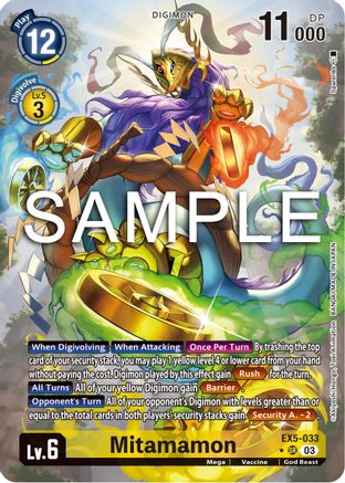 Mitamamon (Alternate Art) - Animal Colosseum - Super Rare - EX5-033 SR