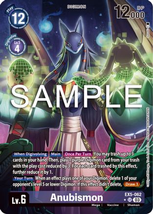 Anubismon (Alternate Art) - Animal Colosseum - Super Rare - EX5-062 SR