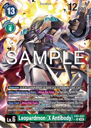Leopardmon (X Antibody) (Alternate Art) - Animal Colosseum - Super Rare - EX5-043 SR