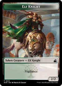 Elf Knight // Soldier Double-Sided Token - Ravnica Remastered - T - 15 // 16
