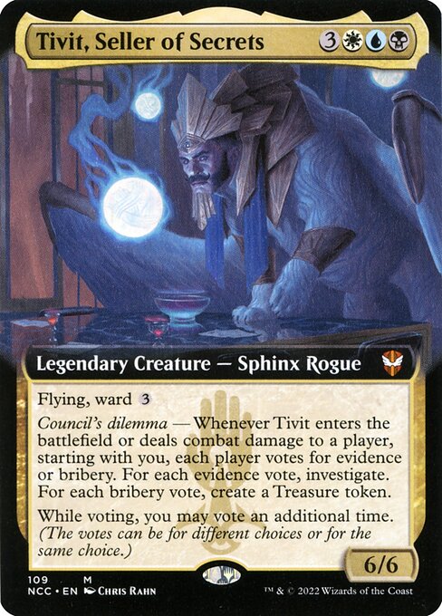 Tivit, Seller of Secrets (Extended Art) - Commander: Streets of New Capenna - M - 109