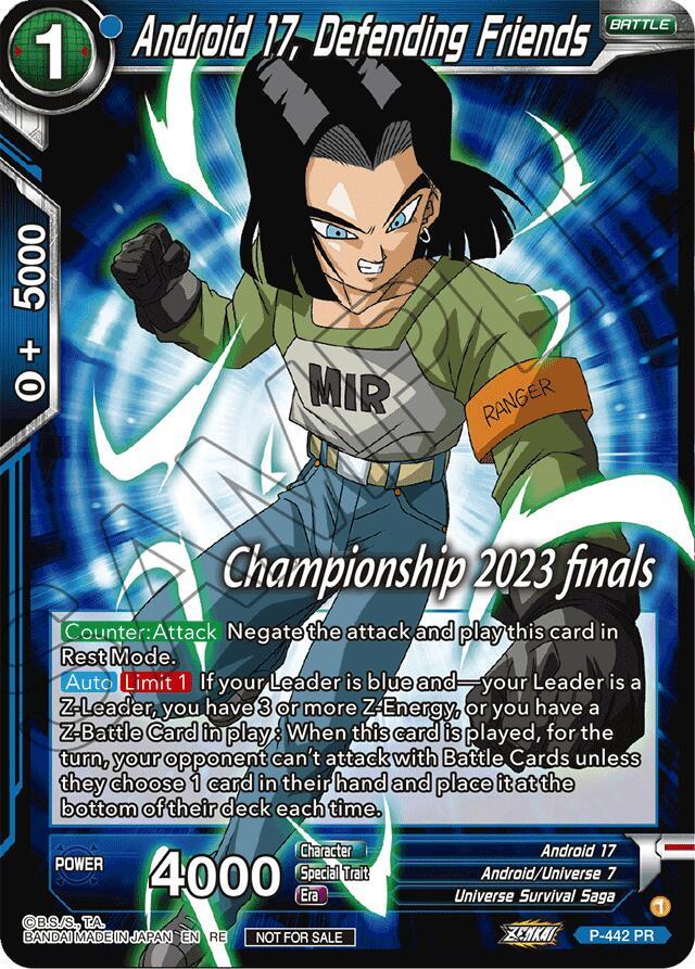 Android 17, Defending Friends (2023 Championship Finals Celebration Pack) - Tournament Promotion Cards - Promo - P-442