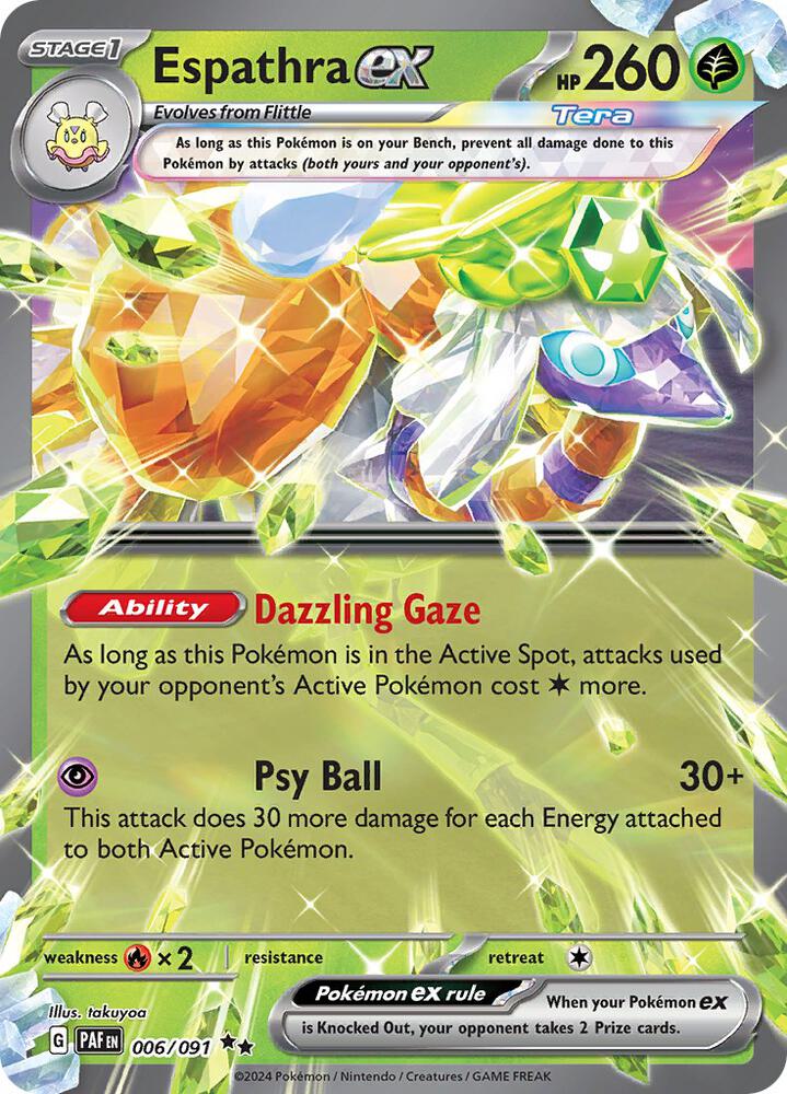 Espathra ex - 006/091 - SV: Paldean Fates - Double Rare - 006/091