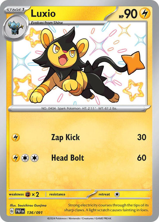 Luxio - SV: Paldean Fates - Shiny Rare - 136/091