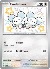 Tandemaus - 209/091 - SV: Paldean Fates - Shiny Rare - 209/091