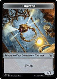 Thopter (0020) // Spider Double-Sided Token - Murders at Karlov Manor - T - 20 // 11