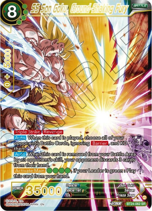 SS Son Goku, Ground-Shaking Fury - Beyond Generations - Super Rare - BT24-062