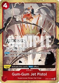Gum-Gum Jet Pistol (Offline Regional 2024) [Finalist] - One Piece Promotion Cards - C - ST01-015