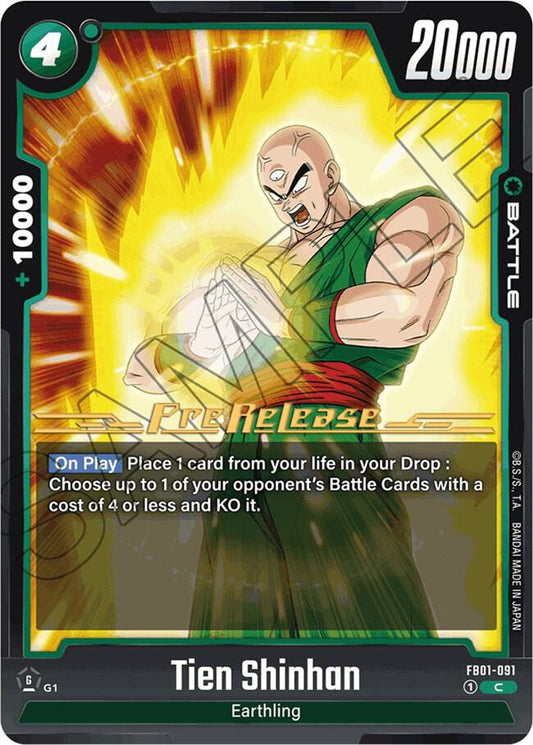 Tien Shinhan - FB01-091 - Awakened Pulse Pre-Release Cards - Common - FB01-091