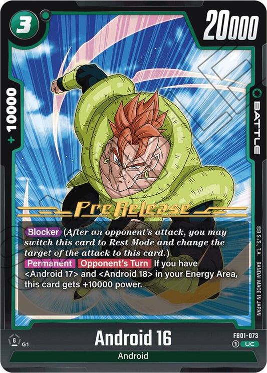 Android 16 - FB01-073 - Awakened Pulse Pre-Release Cards - Uncommon - FB01-073