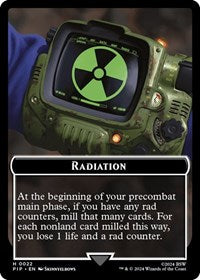 Radiation // Treasure (0018) Double-Sided Token - Universes Beyond: Fallout - T - 22 // 18