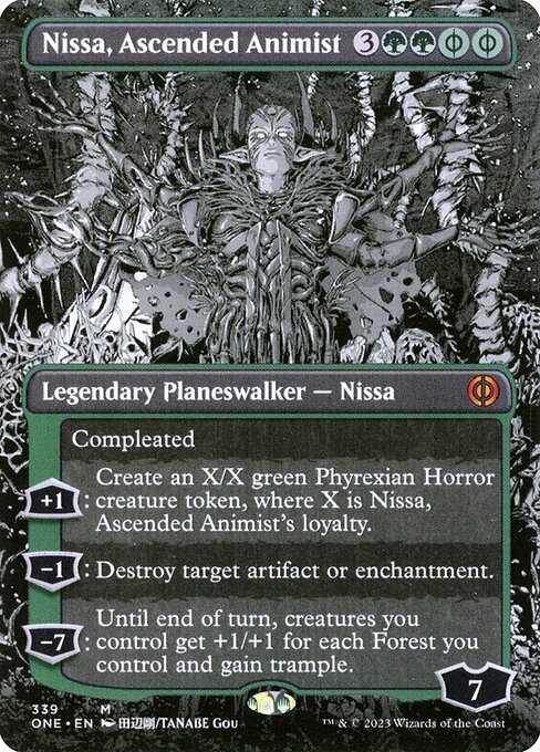 Nissa, Ascended Animist (Borderless) - Phyrexia: All Will Be One - M - 339