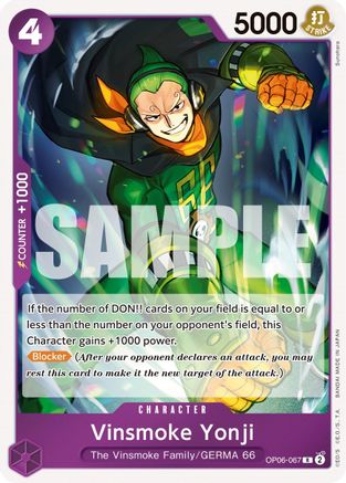 Vinsmoke Yonji (067) - Wings of the Captain - R - OP06-067