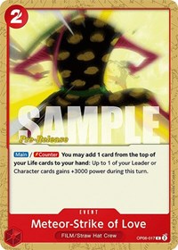 Meteor-Strike of Love - Wings of the Captain Pre-Release Cards - C - OP06-017