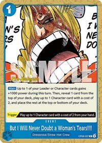 But I Will Never Doubt a Woman's Tears!!!! - Wings of the Captain Pre-Release Cards - C - OP06-057