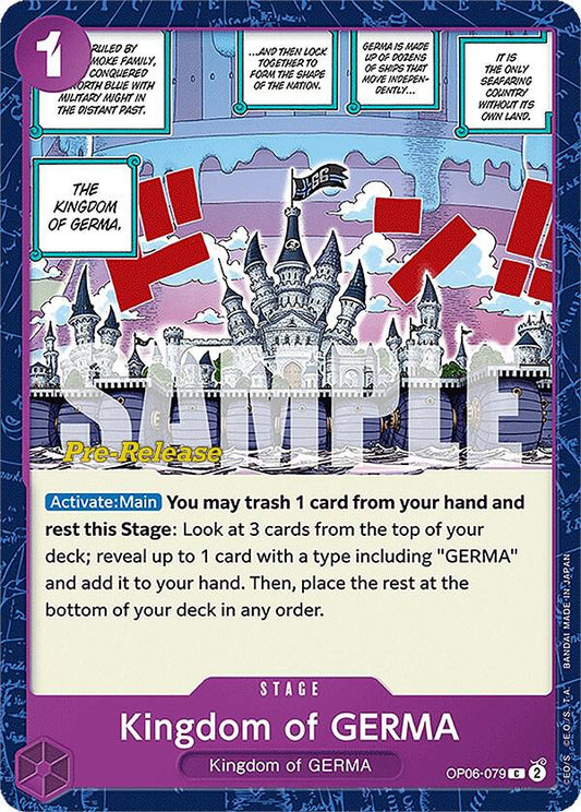 Kingdom of GERMA - Wings of the Captain Pre-Release Cards - C - OP06-079