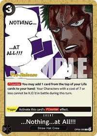 ...Nothing...at All!!! - Wings of the Captain Pre-Release Cards - C - OP06-096