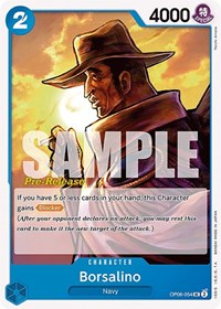 Borsalino - Wings of the Captain Pre-Release Cards - UC - OP06-054