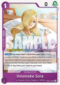 Vinsmoke Sora - Wings of the Captain Pre-Release Cards - UC - OP06-063