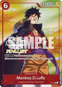 Monkey.D.Luffy (001) (Offline Regional 2024 Vol. 2) [Finalist] - One Piece Promotion Cards - PR - P-001