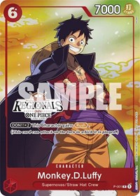 Monkey.D.Luffy (001) (Online Regional 2024 Vol. 2) [Participant] - One Piece Promotion Cards - PR - P-001