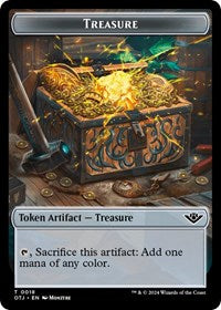 Treasure // Clue Double-Sided Token - Outlaws of Thunder Junction - T - 18 // 16