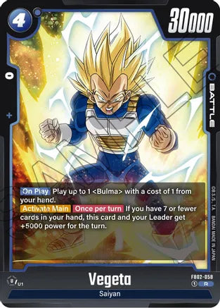 Vegeta - FB02-058 - Blazing Aura - Rare - FB02-058