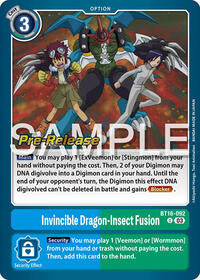 Invincible Dragon-Insect Fusion - Beginning Observer Pre-Release Cards - Uncommon - BT16-092 U