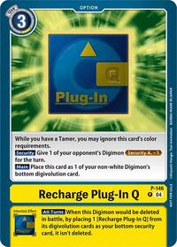 Recharge Plug-In Q - P-146 (Store Tournament 2024 Jul. - Sep. Participation Pack) - Digimon Promotion Cards - Promo - P-146 P