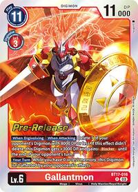 Gallantmon - Secret Crisis Pre-Release Cards - Rare - BT17-016 R