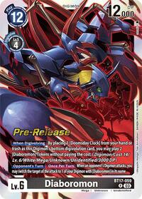 Diaboromon - Secret Crisis Pre-Release Cards - Rare - BT17-059 R