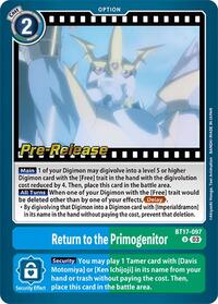 Return to the Primogenitor - Secret Crisis Pre-Release Cards - Uncommon - BT17-097 U
