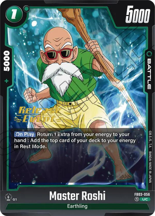 Master Roshi - Raging Roar Release Event Cards - Uncommon - FB03-056
