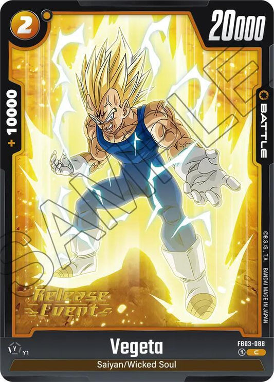 Vegeta - FB03-088 - Raging Roar Release Event Cards - Common - FB03-088