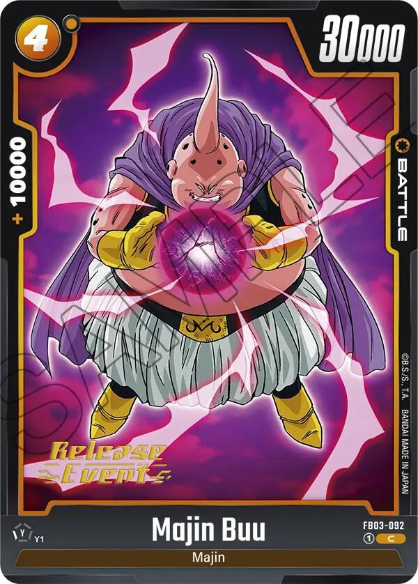 Majin Buu - FB03-092 - Raging Roar Release Event Cards - Common - FB03-092