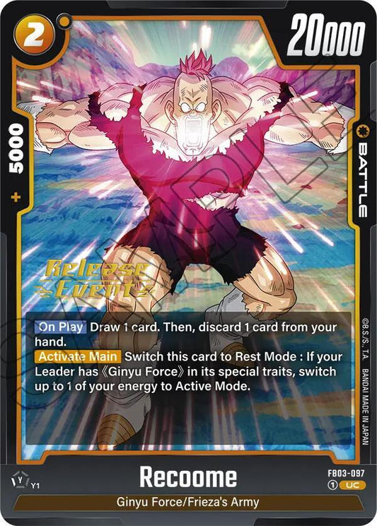 Recoome - Raging Roar Release Event Cards - Uncommon - FB03-097