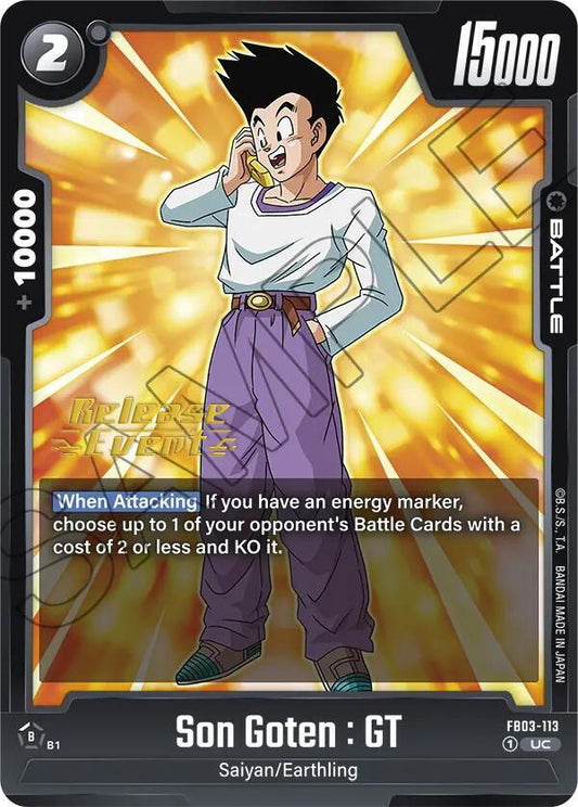 Son Goten : GT - Raging Roar Release Event Cards - Uncommon - FB03-113