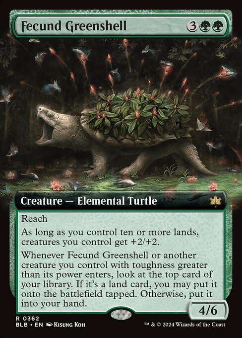 Fecund Greenshell (Extended Art) - Bloomburrow - R - 362