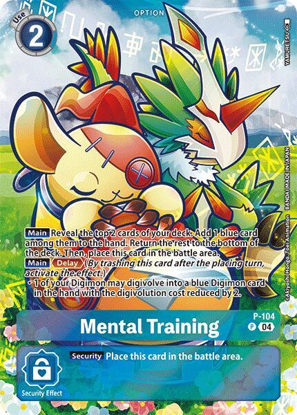 Mental Training (Starter Deck 18 Exclusive) - Digimon Promotion Cards - Promo - P-104 P