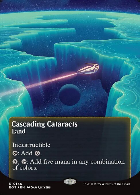 Cascading Cataracts (0140) (Borderless) (Galaxy Foil) - Edge of Eternities: Stellar Sights - R - 140
