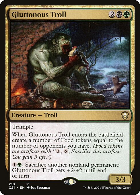 Gluttonous Troll - Commander 2021 - R - 218
