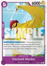 Viscount Hiyoko - Two Legends Pre-Release Cards - C - OP08-073