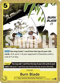Burn Blade - Two Legends Pre-Release Cards - UC - OP08-117