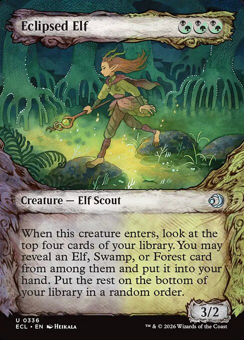 Eclipsed Elf (Showcase) - Lorwyn Eclipsed - U - 336